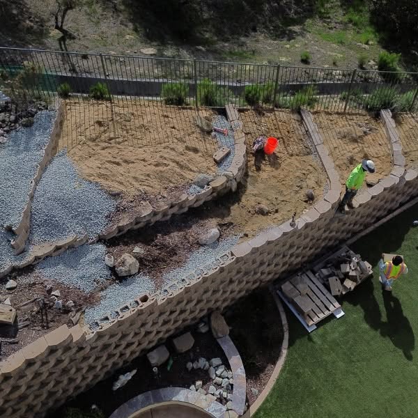 Terraced Backyard Wall — retaining wall in San Diego, CA